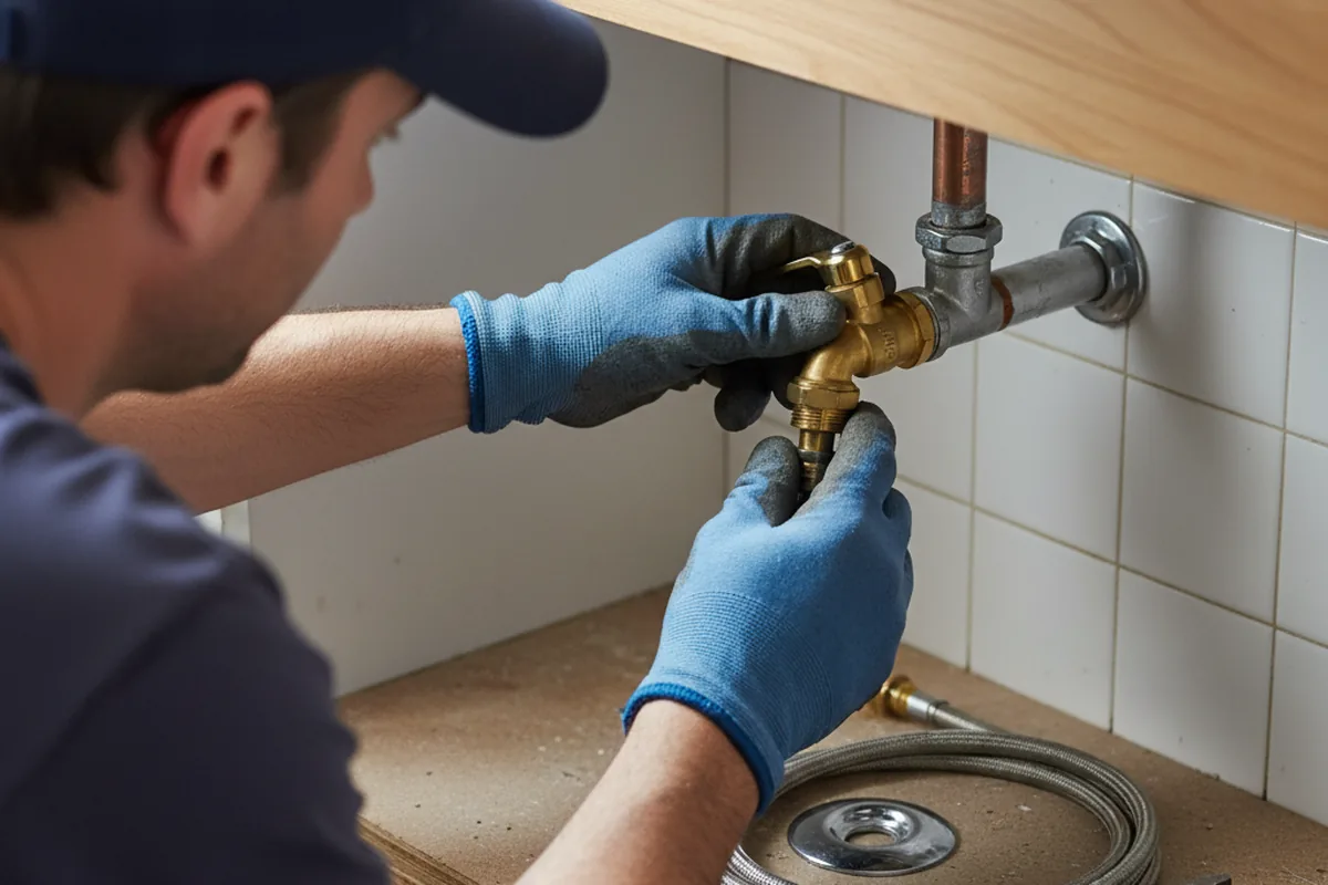 Shutoff valve and fitting work during Well Pump Repair in Leadville